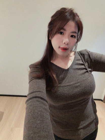 柔軟層次修身兩件套၄၃ *。 【兩色入】