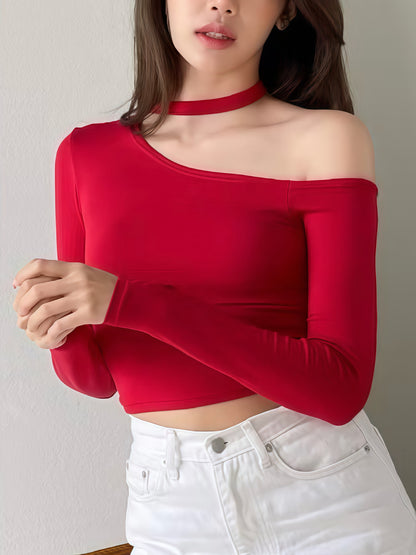 人氣大推介!! 歐美單肩超突顯身材top [兩色入]