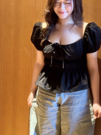 【𝒪𝓊𝓇 𝒮𝓊𝓂𝓂ℯ𝓇 ☀︎泡泡䄂圓領上衣 / 兩色】