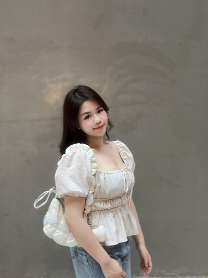 【𝒪𝓊𝓇 𝒮𝓊𝓂𝓂ℯ𝓇 ☀︎泡泡䄂圓領上衣 / 兩色】