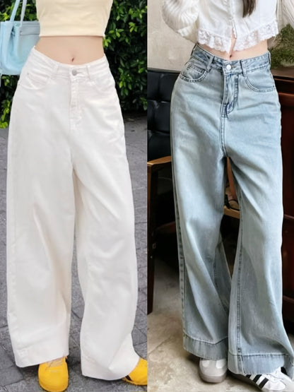 【𝒪𝓊𝓇 𝒮𝓊𝓂𝓂ℯ𝓇 ☀︎復古微闊腳直筒牛仔褲 / 兩色】